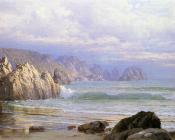 Seascape, Along the Cliffs - 威廉·特罗斯特·理查兹